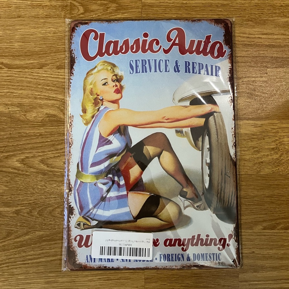 Classic Auto Service & Repair Metal Sign - Picture 3 of 4